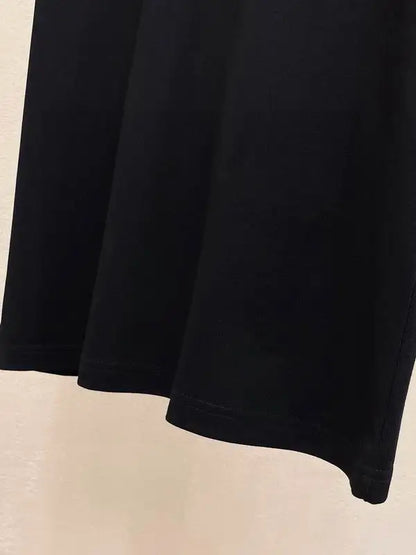 Balenciaga Black T shirt And Shorts Set With Orange Logo