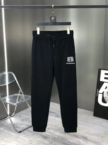 Balenciaga Black Tracksuit With Double B Logo And Crew Neck Sweatshirt