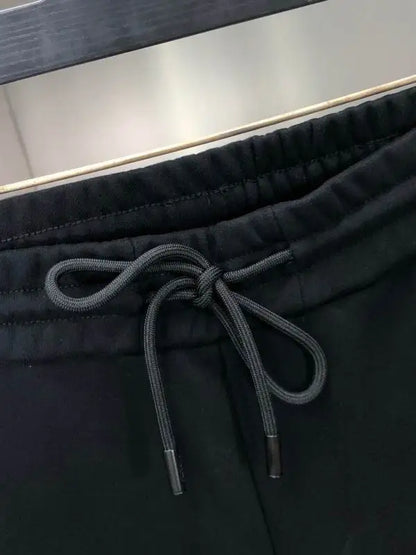 Balenciaga Black Tracksuit With Double B Logo And Crew Neck Sweatshirt