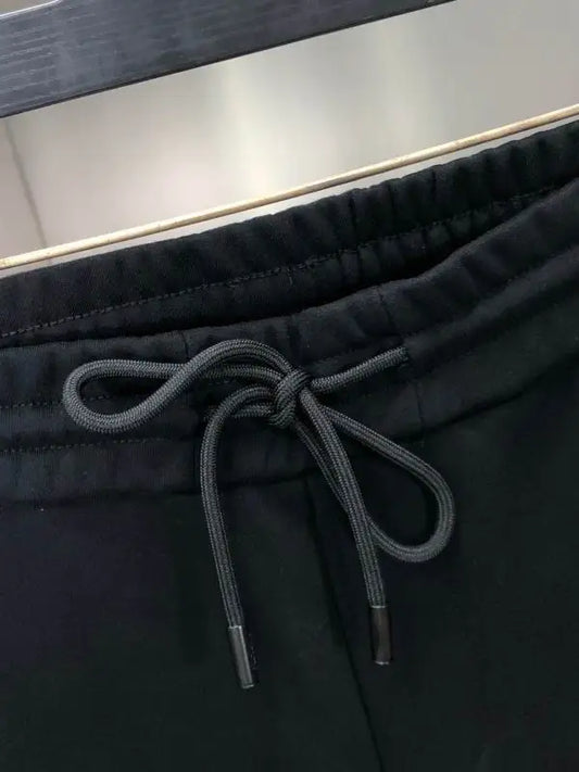 Balenciaga Black Tracksuit With Brand Logo And Crew Neck Sweatshirt