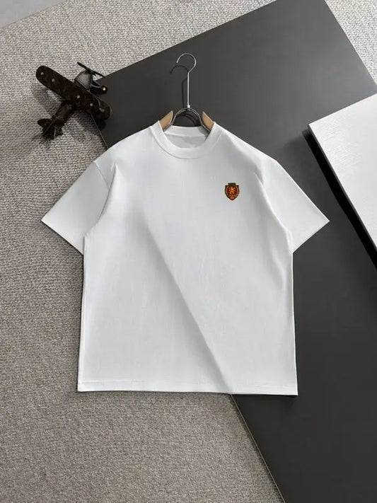 Balenciaga White T - shirt And Shorts Set With Embroidered Crest