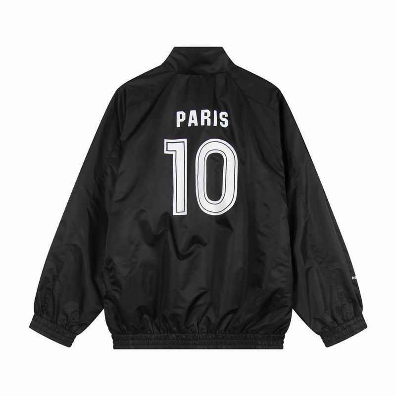 Balenciaga Black Sports Jacket With Brand Logos And Emblem