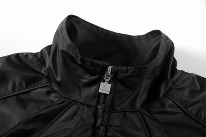 Balenciaga Black Sports Jacket With Brand Logos And Emblem