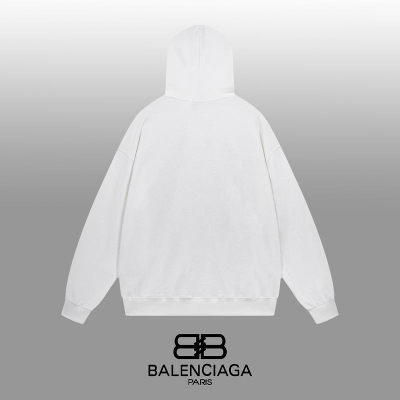 Balenciaga Black Hoodie With White PARIS Logo for Stylish Urban Outfits