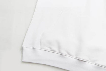 Balenciaga White/Black Hoodie With Small Logo And Striped Detail For Minimalist Chic