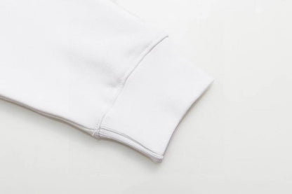 Balenciaga White/Black Hoodie With Small Logo And Striped Detail For Minimalist Chic