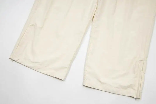Balenciaga Beige Tracksuit With Contrast Black Accents And Zip Jacket