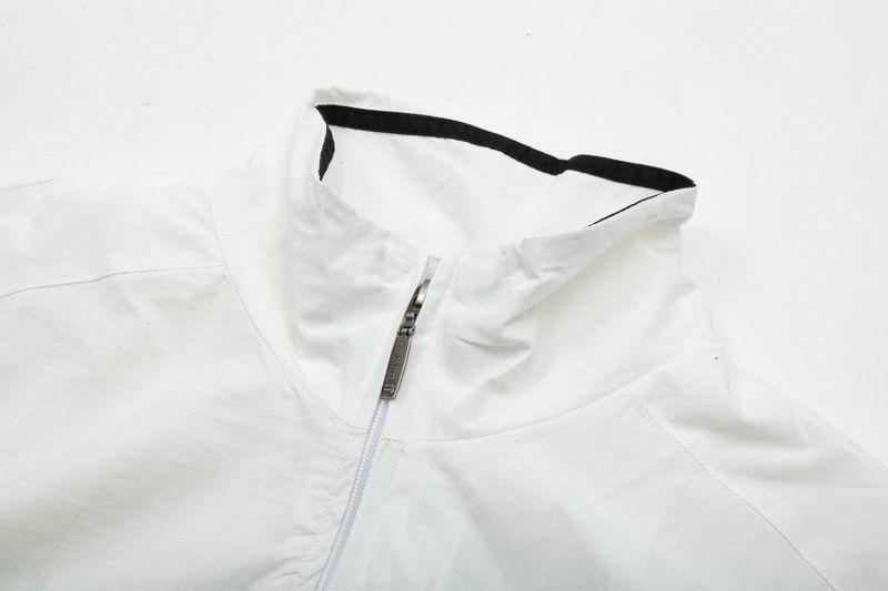 Balenciaga White Track Jacket With Black Stripes And Logo