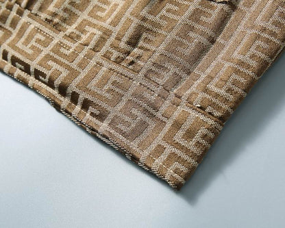 Balmain Brown Patterned Jacket With Signature Monogram Design