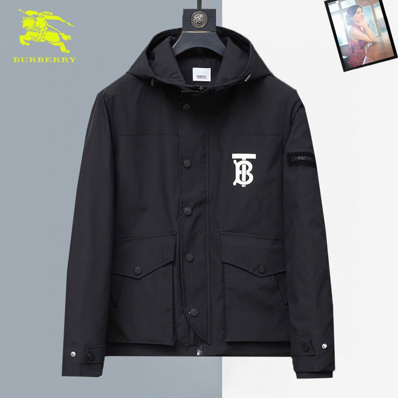 High Quality Burberry Style Hooded Jacket for Men