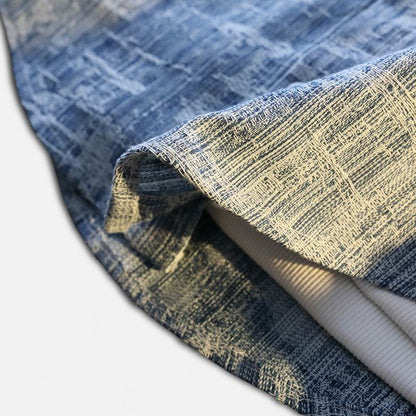 Burberry - Inspired Blue Textured Denim Shirt Jacket with Badge