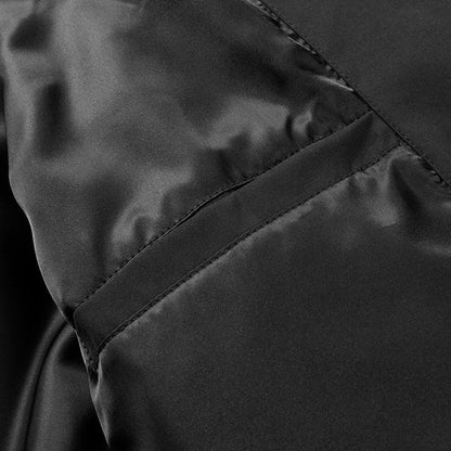 Burberry - Inspired Black Button - Up Jacket with Branded Badge