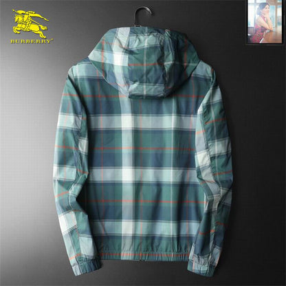 Burberry - Style Checkered Hooded Jacket With Equestrian Logo