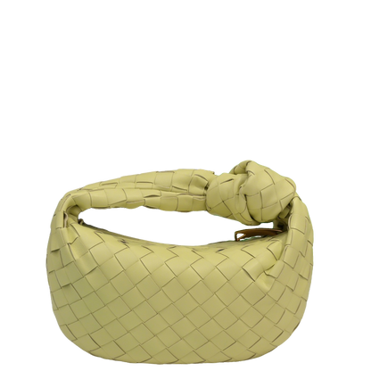 Bottega Veneta Jodie Bag in Light Green Intrecciato Leather with Knotted Handle Style No.6699