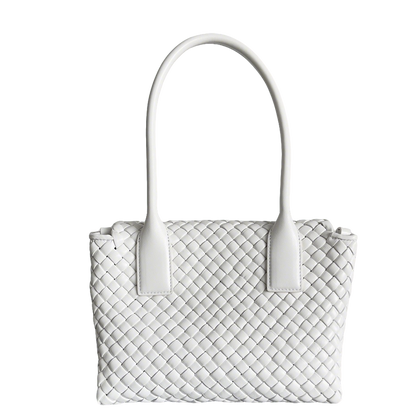 Bottega Veneta White Woven Leather Handbag Elevate Style With Timeless Craftsmanship And Chic Design BV709420