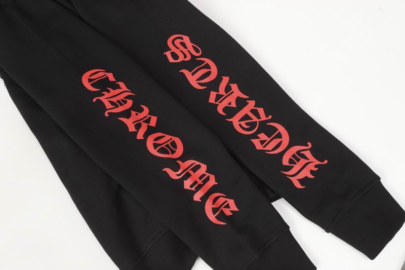 Chrome Hearts Inspired Black Zip Up Hoodie with Red Cross Motifs