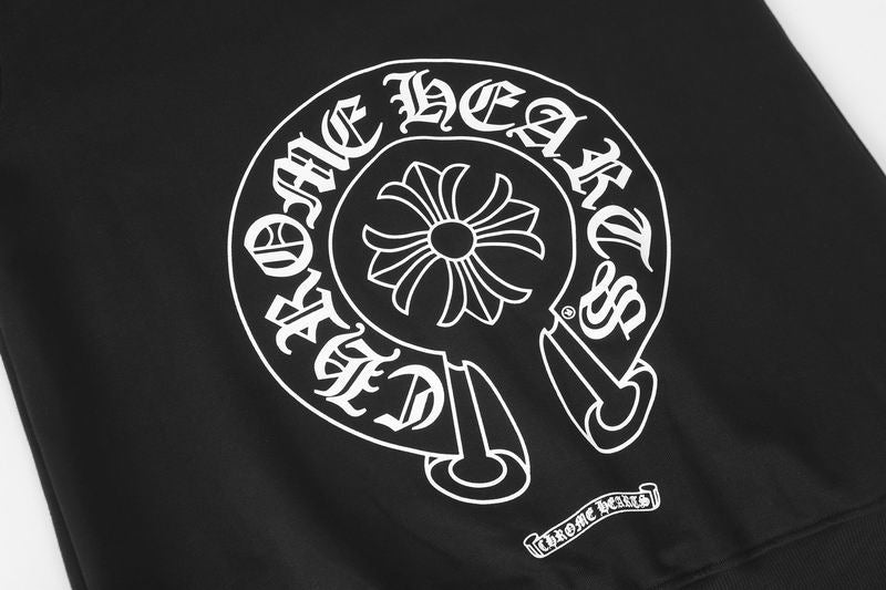 Chrome Hearts Inspired Black Zip - Up Hoodie Jacket with Colorful Accents