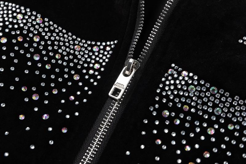 Dolce & Gabbana Inspired Rhinestone - Embellished Logo Jacket