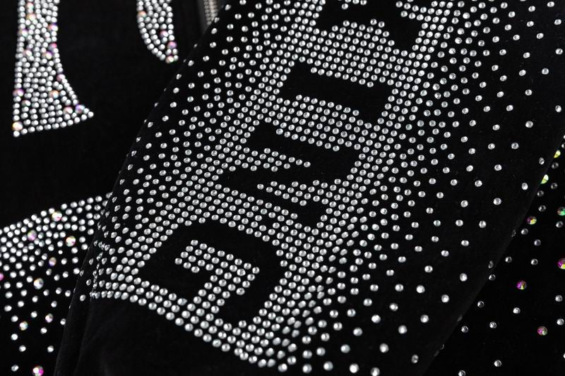 Dolce & Gabbana Inspired Rhinestone - Embellished Logo Jacket