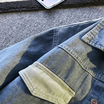 Dolce & Gabbana Inspired Patchwork Denim Jacket With Logo Accent