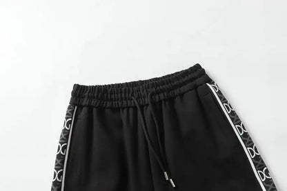 Dolce & Gabbana Stylish Black Shorts With Side Patterns