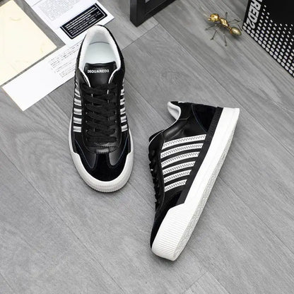 DSQUARED2 Stylish Black And White Casual Sneakers