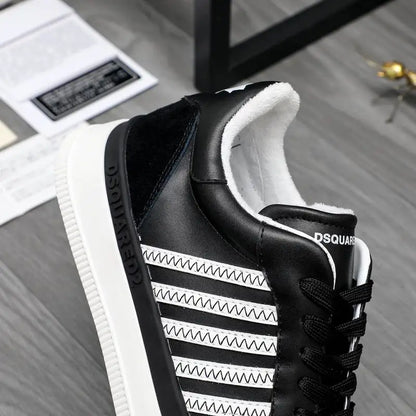 DSQUARED2 Stylish Black And White Casual Sneakers