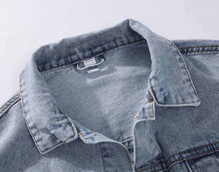 Light Blue Denim Dior Jacket With Embroidered Logo And Black Inner