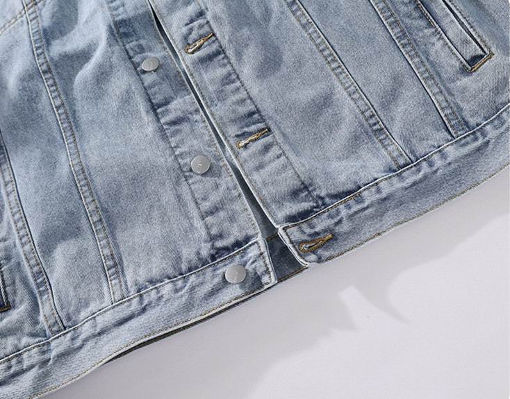 Light Blue Denim Dior Jacket With Embroidered Logo And Black Inner