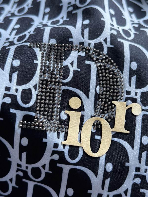 Dior Black Hooded Jacket With All - Over Monogram Pattern And Gold Accent