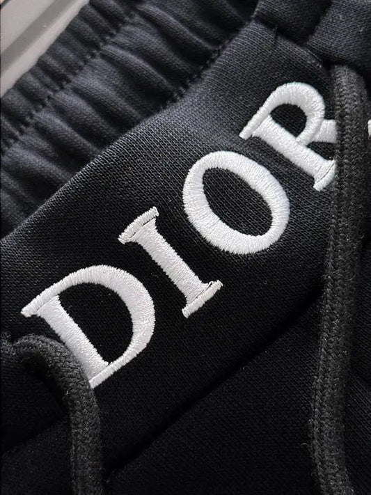 Dior Black Shorts With Prominent Brand Logo Detailing