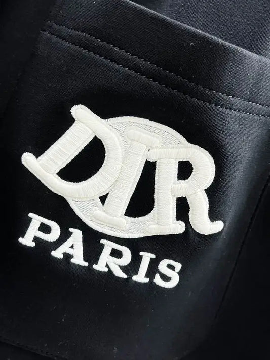 Dior Black Shorts With White Stripes And Brand Logo