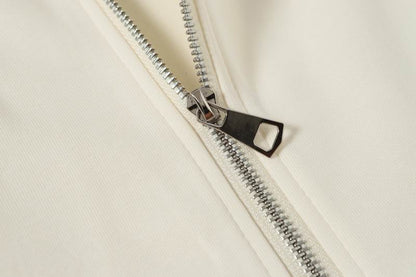 Dior Cream - White Bomber Jacket With Green Trim And Embroidered Logo