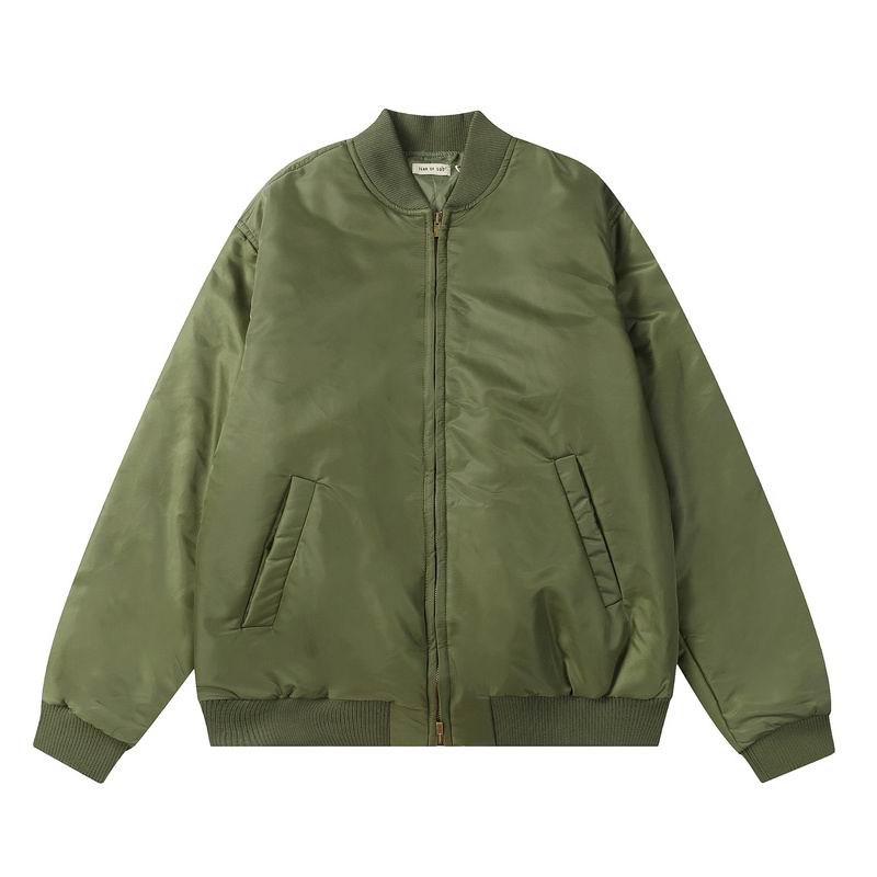 Fear of God Cream - Colored Bomber Jacket with Classic Design