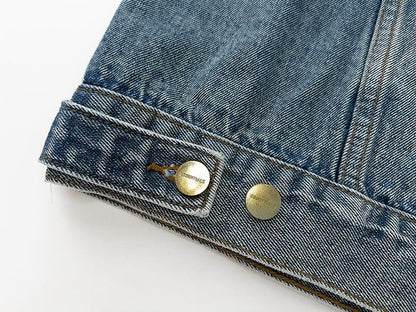 FOG Style Classic Blue Denim Jacket With Button Front And Chest Pockets