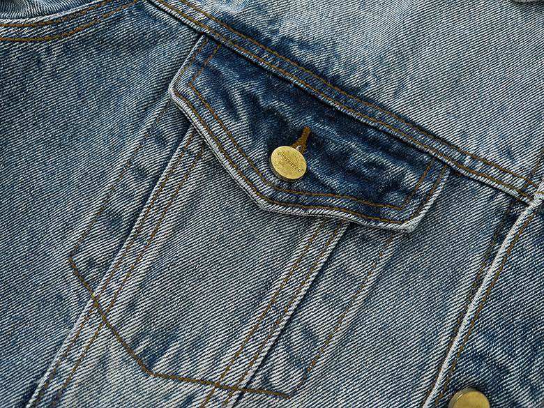FOG Style Classic Blue Denim Jacket With Button Front And Chest Pockets