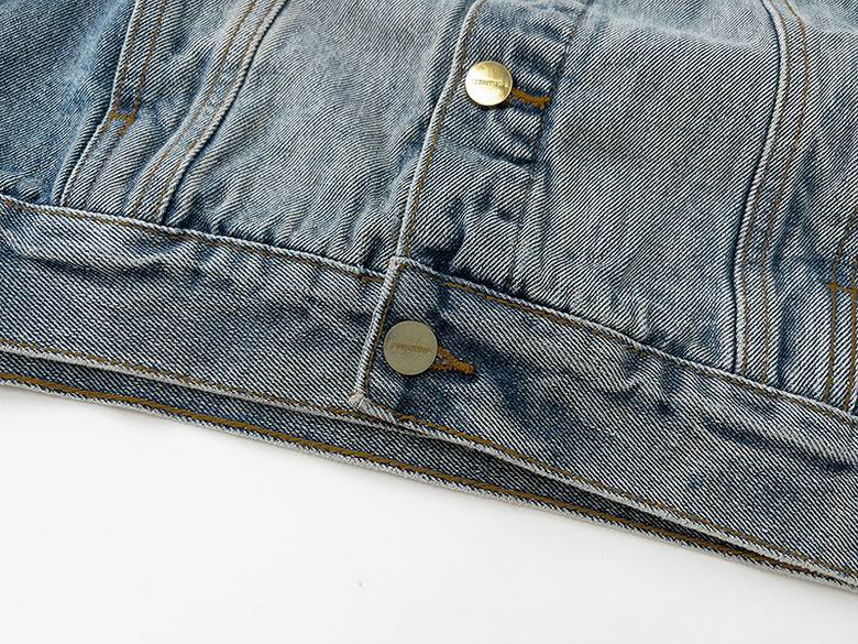 FOG Style Classic Blue Denim Jacket With Button Front And Chest Pockets