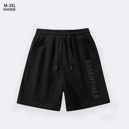 Fear of God Essentials Black Drawstring Casual Men's Shorts