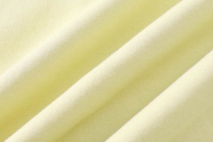 Essentials Light Yellow jacket Zip - Up Sweatshirt With Brand Logos