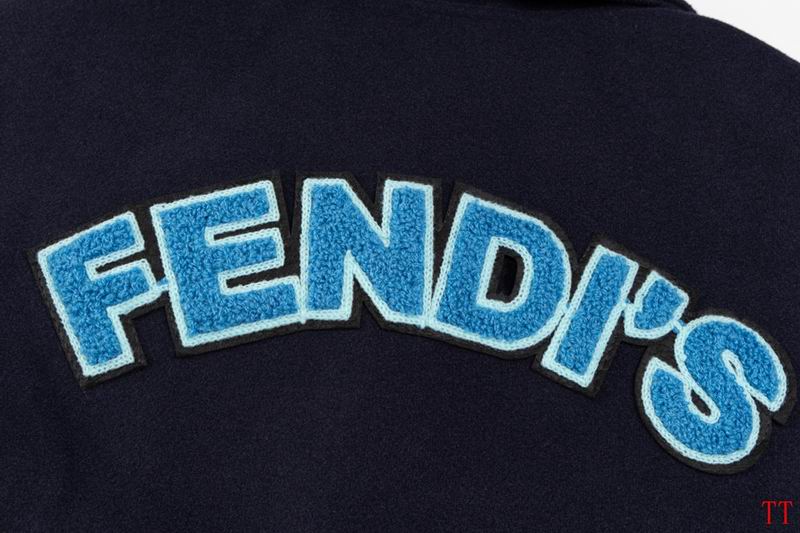 Fendi Varsity Jacket With Food Patches And Retro Number Details