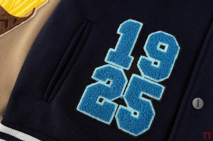 Fendi Varsity Jacket With Food Patches And Retro Number Details
