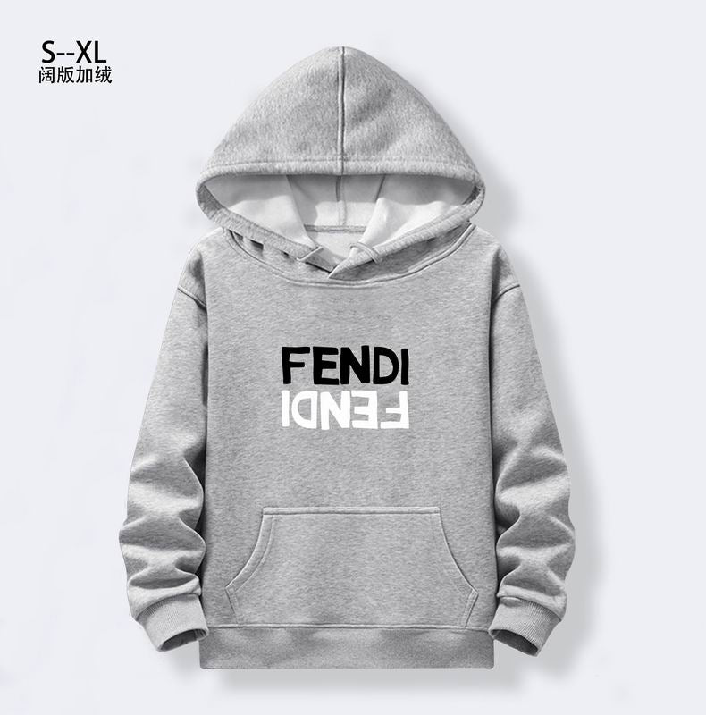 Black Fendi Hoodie With Creative Reversed Logo Design For Fashion Fans