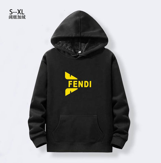 Gray Fendi Hoodie With Classic Logo And Contrast Lining For Fashion Enthusiasts