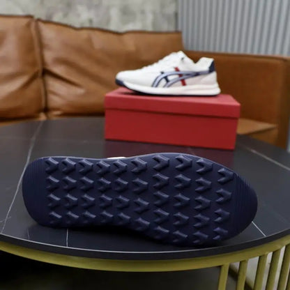 Salvatore Ferragamo - Inspired White Casual Sneakers With Color Accents
