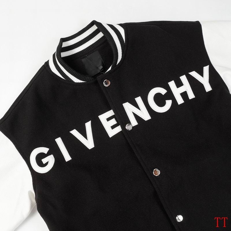 Givenchy Black And White Varsity Jacket With Bold Brand Lettering