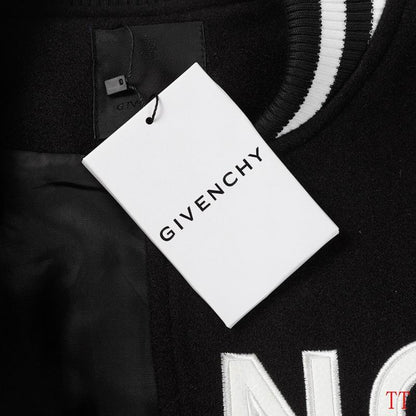 Givenchy Black And White Varsity Jacket With Bold Brand Lettering