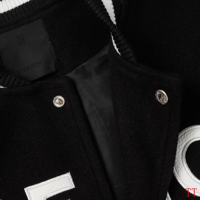 Givenchy Black And White Varsity Jacket With Bold Brand Lettering