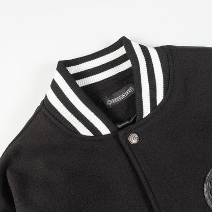 Givenchy Black And White Varsity Jacket With Embroidered Logos And Patches