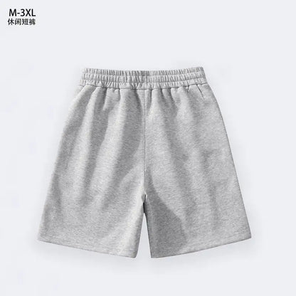 Givenchy Men's Gray Drawstring Shorts with Brand Logo Print