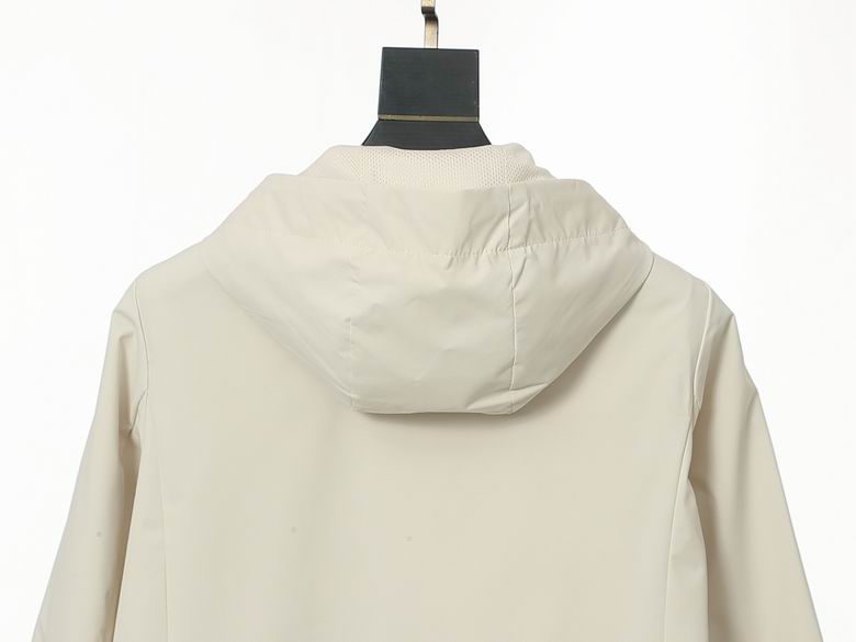 Givenchy Beige Hooded Windbreaker With Brand Logo And Functional Design